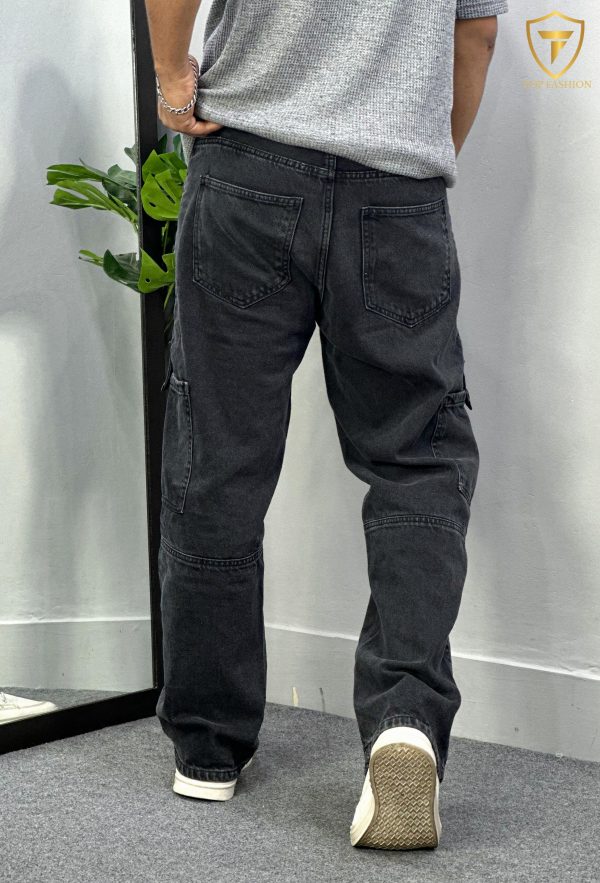 1A DENIM BAGGY PANT BLACK ASH CODE-1781 - Image 2