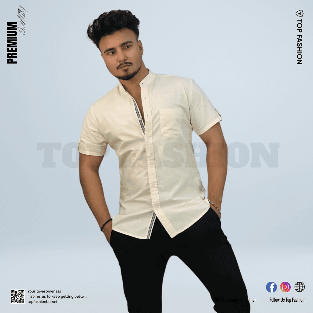 HALF SHIRT CREAM CODE- C06