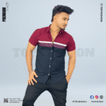 HALF SHIRT MERRON & BLACK CODE-01