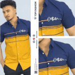 HALF SHIRT NAVY & MUSTARD YELLOW CODE-05 - Image 2