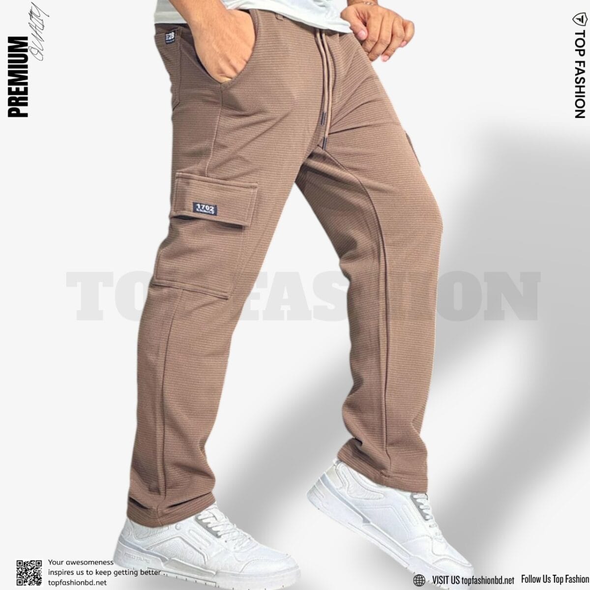 CARGO PANT LIGHT COFFEE CODE-435