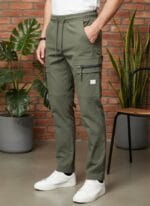 CARGO DOBBY PANT OLIVE CODE-CD65 - Image 2