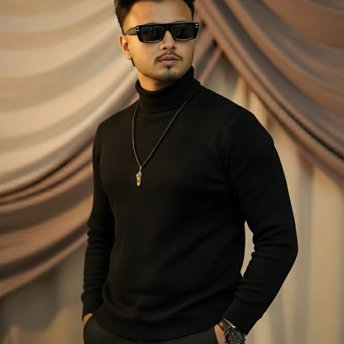 A-HIGH NECK BLACK CODE-HN88