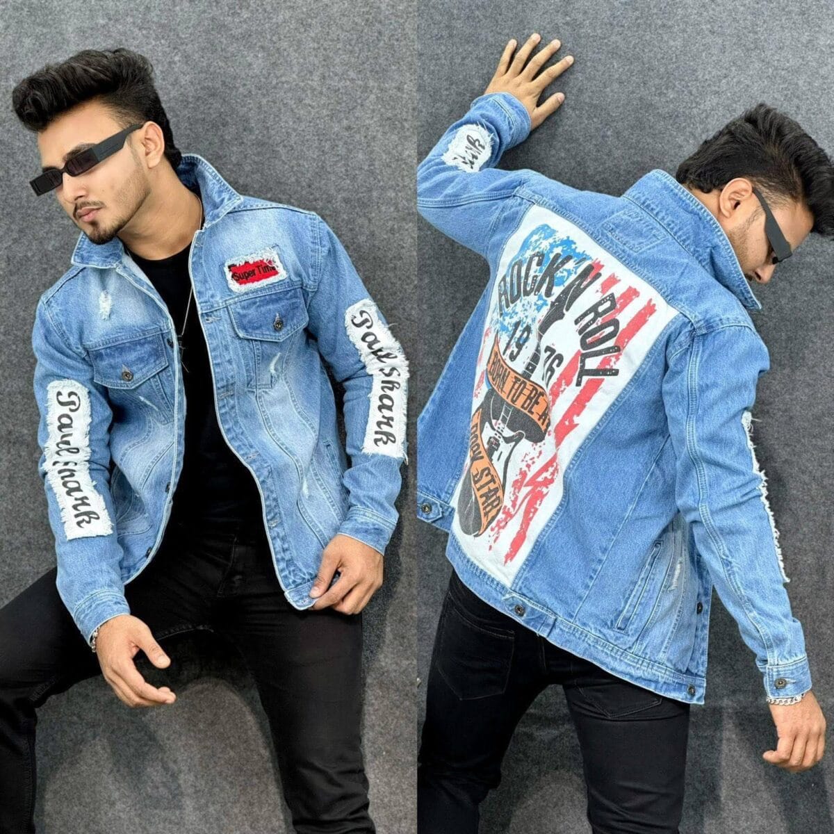 DENIM PRINT JACKET CODE-DJ09