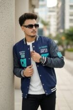 VARSITY JACKET NAVY BLUE CODE-VJ02