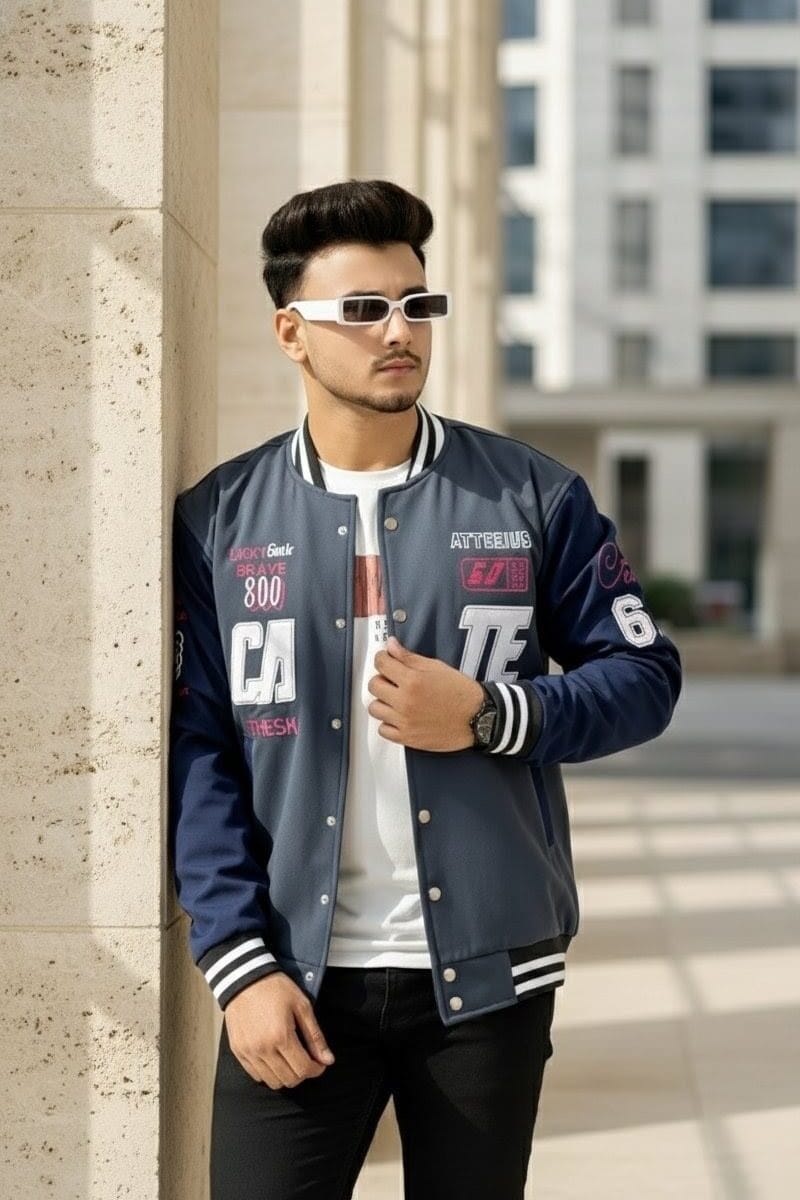 VARSITY JACKET ASH CODE-VJ04