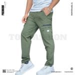 CARGO DOBBY PANT OLIVE CODE-CD65 - Image 7