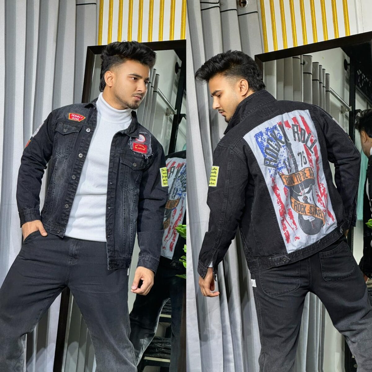 1-DENIM PRINT JACKET CODE-DPJ54