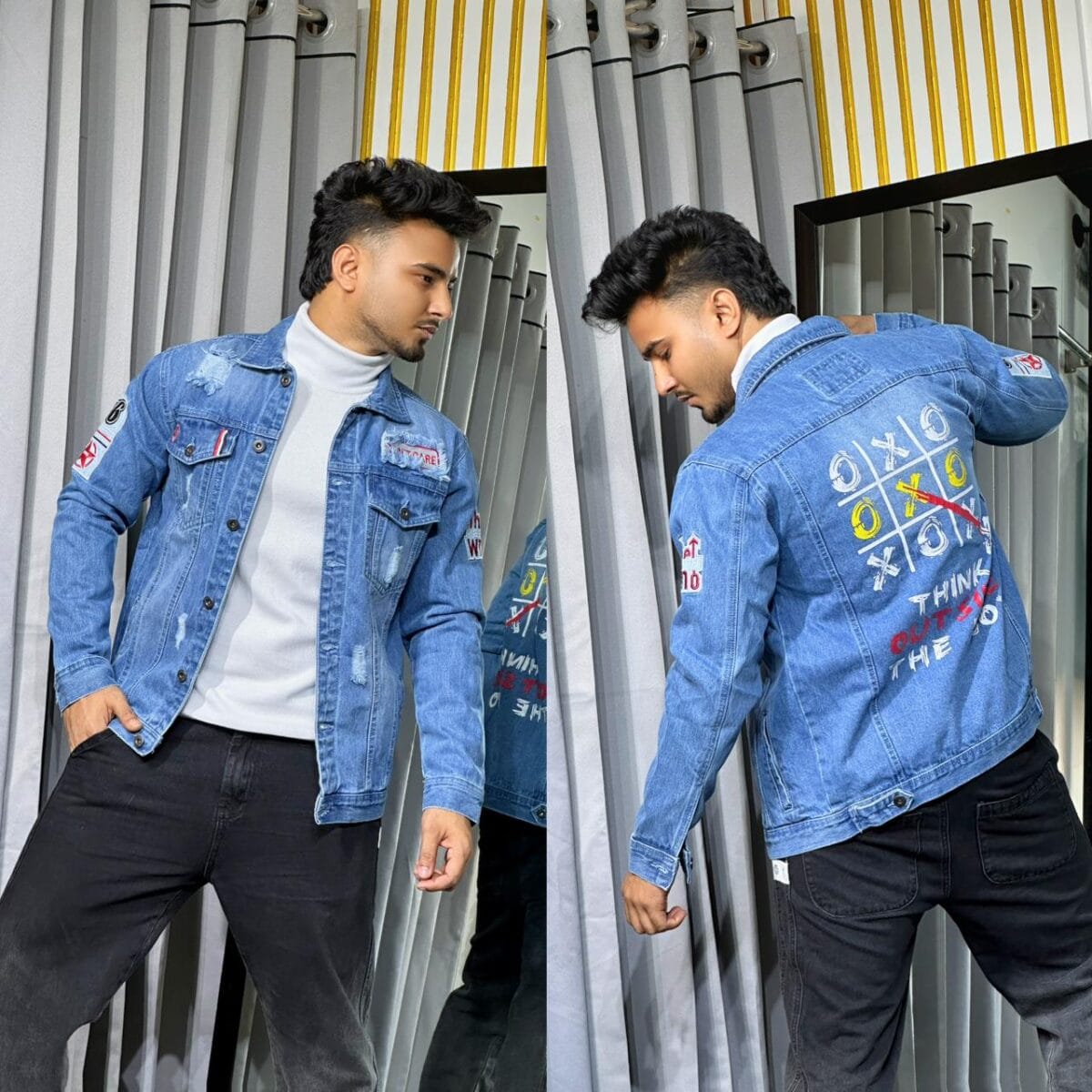 1-DENIM PRINT JACKET CODE-DPJ52