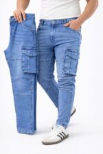 1-A LUXURY CARGO PANT LIGHT NAVY CODE-62