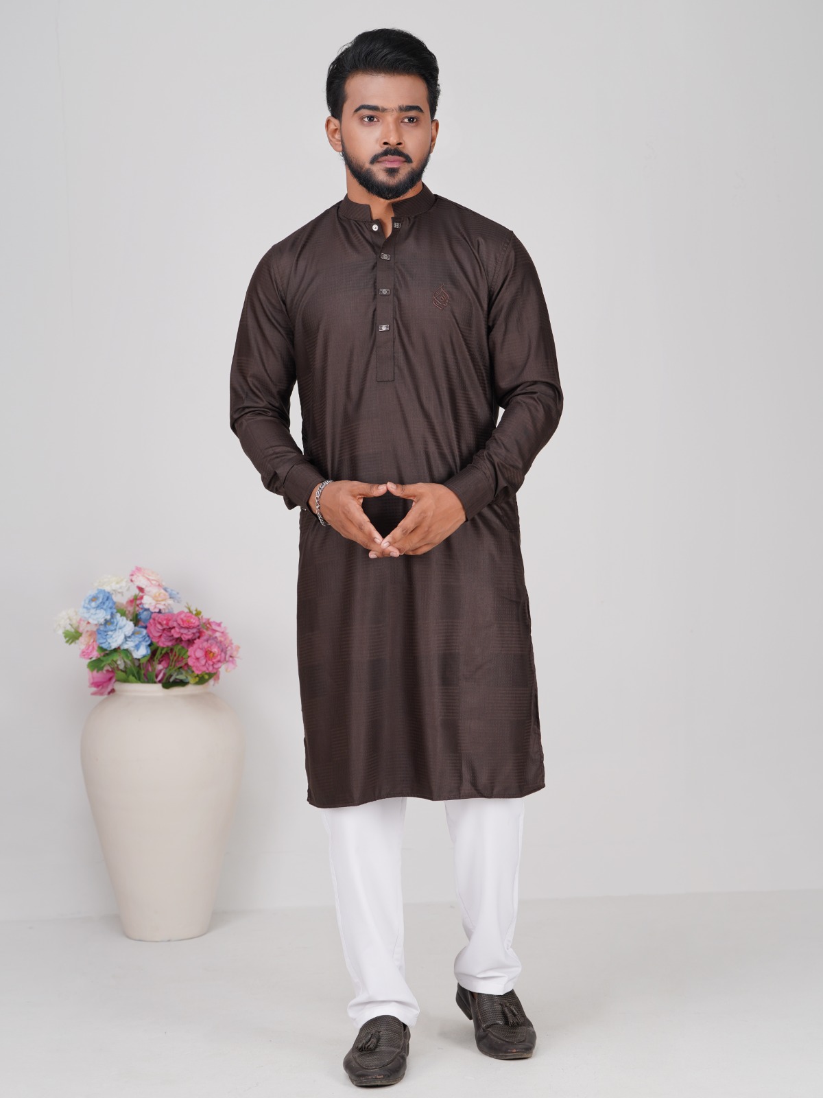 IMG-20260219-WA0004 ELEGANT BAMBOO COTTON PANJABI CODE-BC06 - Image 1