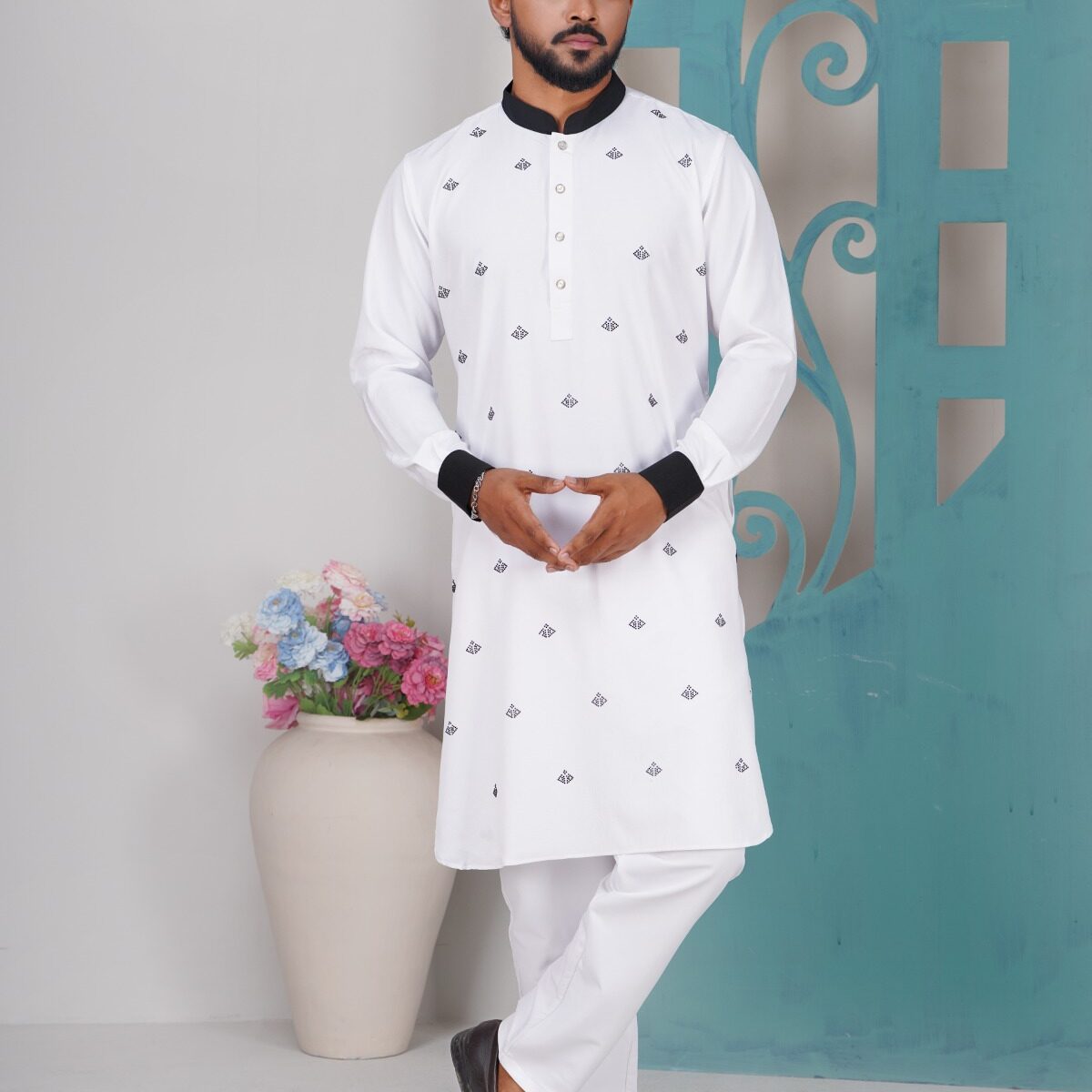 ELEGANT STONE WORK PANJABI CODE-SP02