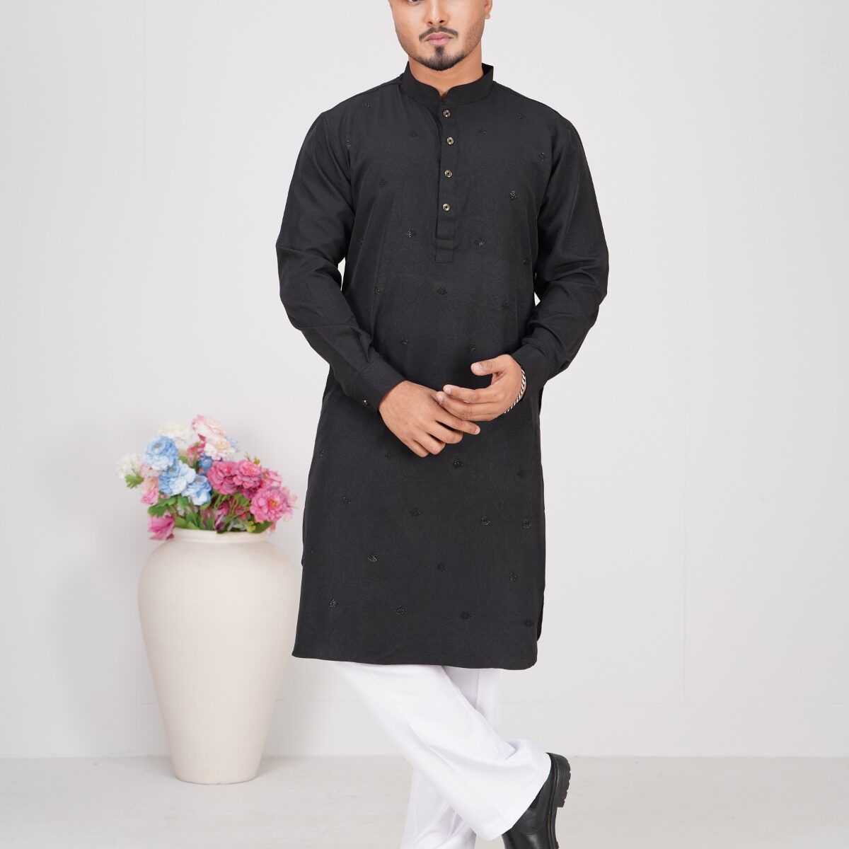 ELEGANT STONE WORK PANJABI CODE-SP03