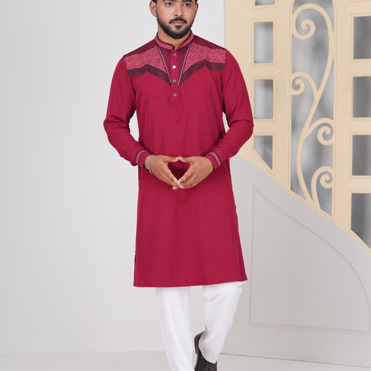 ELEGANT EMBROIDERED PANJABI CODE-OP01