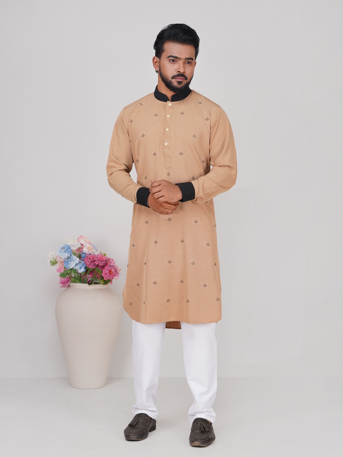 IMG-20260219-WA0080 ELEGANT STONE WORK PANJABI CODE-SP04 - Image 1