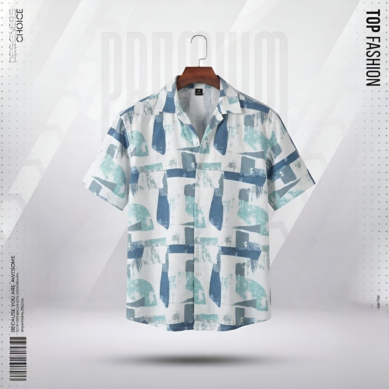 photo_6233330704804679878_y LUXURY HALF SLEEVE SHIRT CODE-HS01 - Image 1