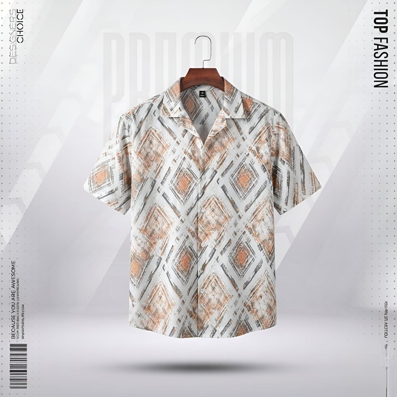 photo_6233330704804679880_y LUXURY HALF SLEEVE SHIRT CODE-HS04 - Image 1